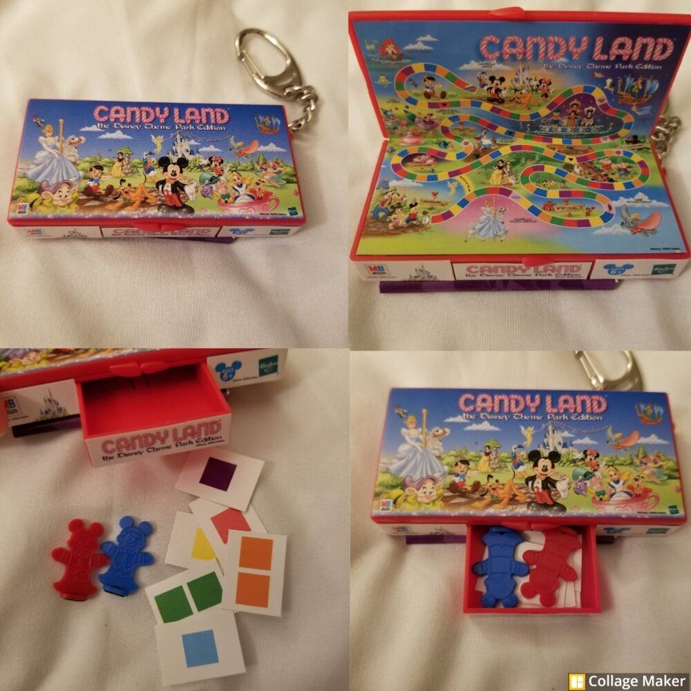 Disney Parks MINI Candy Land Keychain Board Game Miniature Travel Hasbro Vintage